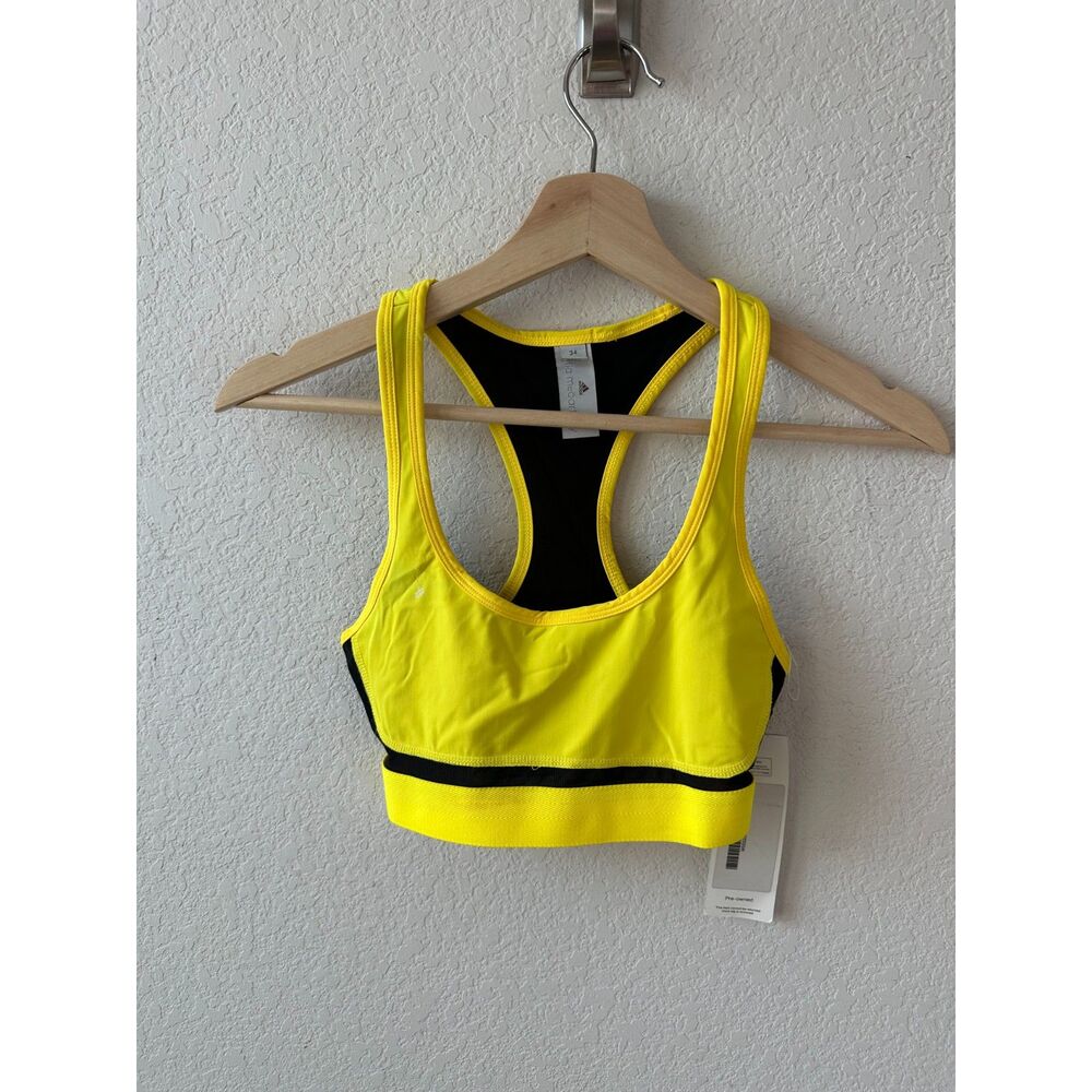 Adidas by Stella McCartney neon stretch sports bra